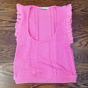 Pink Ruffled Zara Shirt